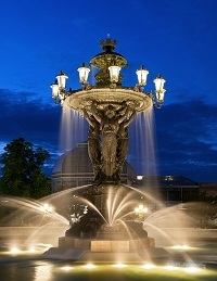 lighted fountain