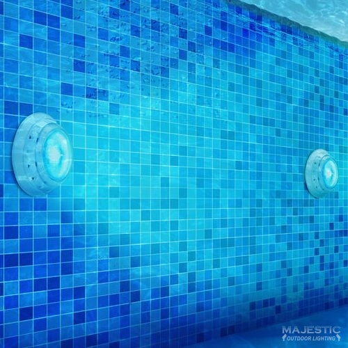 Underwater Close Up of Pool Lights
