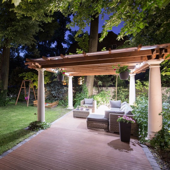 lit pergola