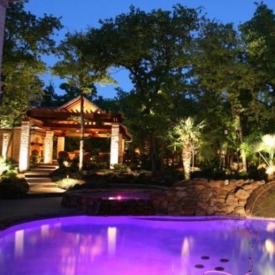 purple pool lighting