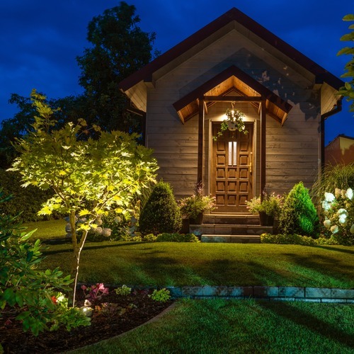 LED Landscape Lighting Illuminating Garden